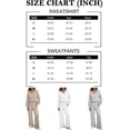 thumbnail image 4 of Womens 2 Piece Sweatsuits Loungewear Sets Quarter Zip Pullover Sweatshirts with Wide Leg Sweatpants, 4 of 5