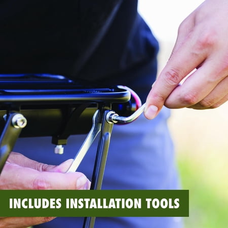 OZARK TRAIL ALUMINUM ADJUSTABLE REAR BIKE RACK WITH TAILIGHT