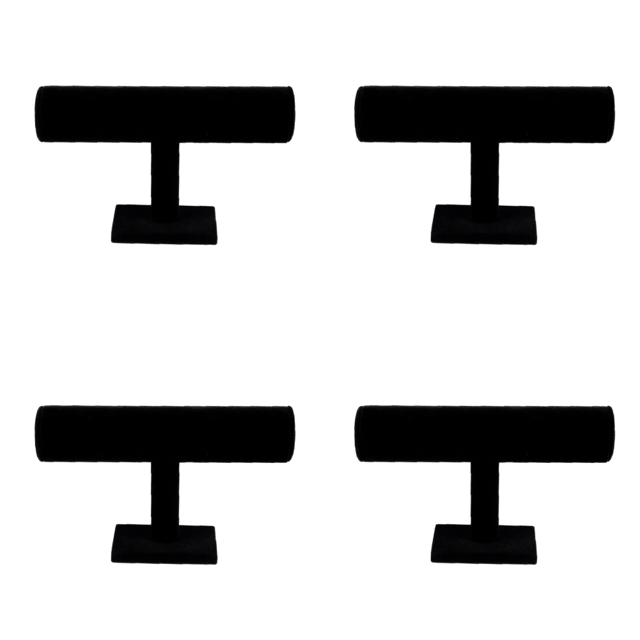 1 expositor de joyería de 9 pulgadas, soporte para cadena de reloj y pulsera, estante organizador negro
