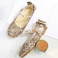thumbnail image 6 of Fozruso Girls' Bow Flat Shoes For Little Girls Casual Party Dress Shoes With Durable Sole And Comfort Fit,Sizes 10 Little Kid 3.5-4 Years(Gold), 6 of 7