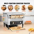 thumbnail image 2 of KFFKFF Industrial Conveyor Toaster, 450 Units/Hour Conveyor Belt Toasting Machine, Robust Stainless Steel Industrial Toaster Oven, Electric Food Service Commercial Toaster for Toast, Bun, Bagel, Bread, 2 of 9
