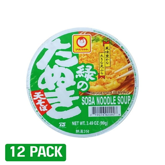 Maruchan Instant Midori Tanuki Soba Noodle Cup, 3.49 oz, 12 pack