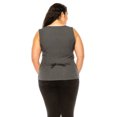 thumbnail image 3 of Women's Women's Plus Size Dressy Casual Vest Three Button Tuxedo Suit Waistcoat, 3 of 6