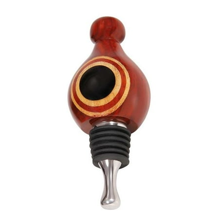 - VinoStrumenti VSWSM8 Ebony Eye Tear Drop Stainless Steel Wine Bottle Stopper