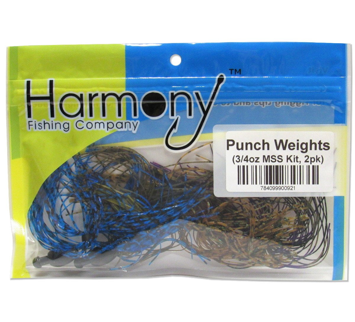 Harmony Fishing - Tungsten Skirted Punch Weight/Slither Rig MSS Kit [Pack of 2] Modular Skirt System, 1 oz 2 Pack