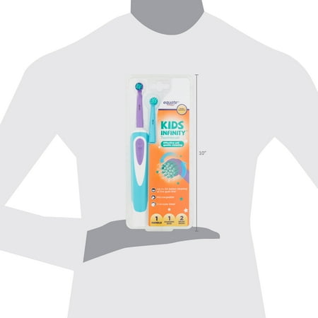 Equate Kids Infinity Rechargeable Electric Toothbrush, Includes 2 Replacement Brush Heads
