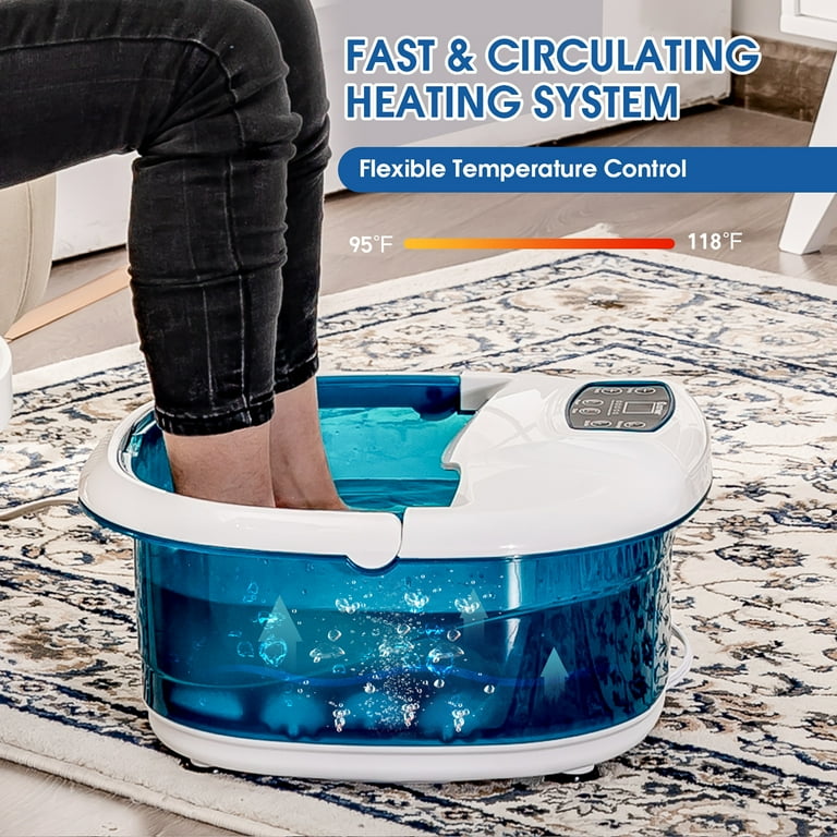 Costway Foot Spa Bath Tub with Heat and Bubbles and Electric