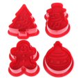 thumbnail image 1 of 4PCS/Set christmas cookie biscuit mold 3d cookie plunger cutter diy baking mould, 1 of 5