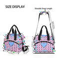 thumbnail image 4 of Herdesigns Cute Heart Insulated Lunch Bag for Women Men Adults Large Reusable Lunch Box Lovely Heart Leakproof Cooler Tote Bags with Adjustable Shoulder Strap, 4 of 7