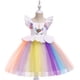 thumbnail image 1 of Vestido de unicornio para niñas, disfraz de Halloween, cosplay, para niños europeos y americanos, 1 of 6