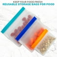 thumbnail image 6 of Reusable Ziplock PEVA Food Storage Bags Resealable Plastic Flat Standing Exultimate, 6 of 7