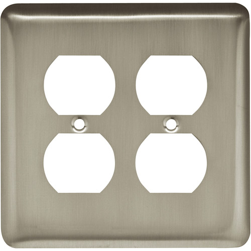 Brainerd Rounded Corner Double Duplex Wall Plate, Available in Multiple Colors by Brainerd