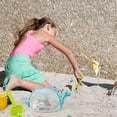thumbnail image 4 of EQWLJWE Beach Mesh Bag Beach Shell Bags for Holding Beach Shell ,Toys (Dinosaur Cute Image) Shell Collecting Bags for Kids Shell bag for Picking Up Shells, 4 of 5