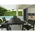 thumbnail image 2 of Luxury Commercial Living 33" Black Stackable Outdoor Patio Dining Arm Chair, 2 of 8