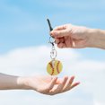 thumbnail image 5 of KAKOWELY 3 Pcs Wooden Softball Keychains Sports Key Rings Backpack Hanging Decorations,4.72"X1.97"X0.08", 5 of 5