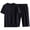 Black, variant on Gyexs Short Sets for Men Casual Summer 2 Piece Set Crew Neck T Shirt Shorts Beach Holiday Suit Sets with Pockets White, Size XXL