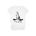 thumbnail image 1 of Halloween Shirts for Women, Tshirts Womens Fall Fashion Tops, if The Hat Fits Witch Hats Women'S Crew Neck T Shirt, 1 of 6