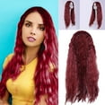 YHAIOGS Lace Front Wigs Straight Black Brown Gradient Middle Parted