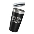 thumbnail image 3 of My Cat Tolerates Me Tumbler Travel Mug Funny Cat Lover Gift Insulated Laser Engraved Coffee Cup 20 oz Black, 3 of 5