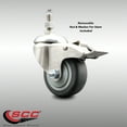 thumbnail image 2 of 3 Inch 316SS Thermoplastic Rubber Swivel ½ Inch Stem Caster Total Lock Brake SCC, 2 of 2