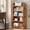 Brown, variant on NEWSENDY Arched Top Open Bookcase, Freestanding Vertical Storage Shelf, High Weight Capacity Modern Display Rack for Adults, Ideal for Living Room, Home Office & Bedroom