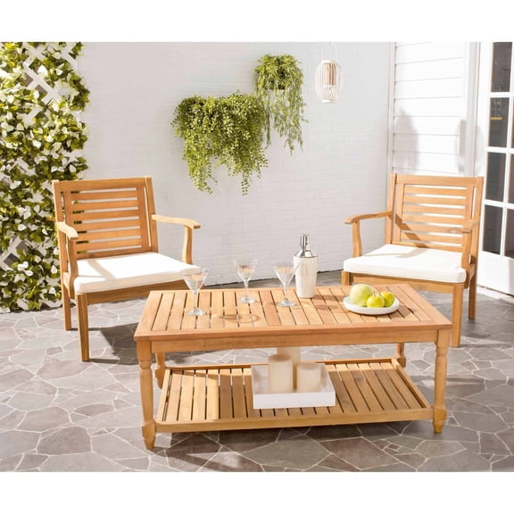 Safavieh Oakley Outdoor Coffee Table, Teak Brown