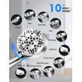 thumbnail image 5 of YAHHU 12 inch High Rainfall Showerhead and 10 Settings Pressure Handheld Shower Combo, Stainless Steel Dual Shower Head Set for Bathing, 5 of 7