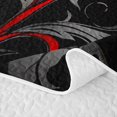 thumbnail image 5 of Feelyou Hippie Bat Twin Quilt Set, Spooky Gothic Floral Twin Coverlet Set, Black Red, 2-Piece, 1 Comforter and 1 Pillowcase, 5 of 7