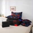 thumbnail image 6 of Homewish Geometric Plaid Twin Bedding Sets 7-Piece for Adults Boys Girls,Building Blocks Bedding Comforter Set Microfiber,Abstract Grid Checkered Breathable Sheet Sets,Super Cozy Room Decor, 6 of 8