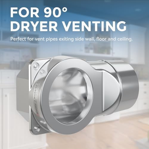 Magnetic Dryer Vent Coupling DV90 Airtight Seal Dryer Vent Connector Kit Easy to Clean Quick Connector Including a 2.6ft 4" Duct and two Clamps
