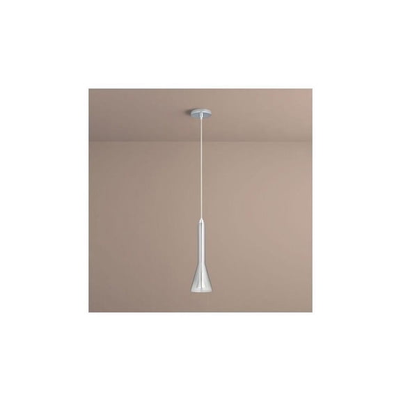 16.25 inch 5.1W 120V 1 Led Pendant-Polished Chrome Finish-Smoke Ombre Glass Color Bailey Street Home 766-Bel-2816501