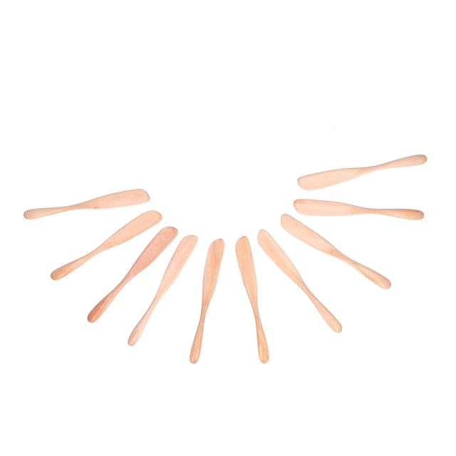 Kitchen Gadgets,10pcs Wooden Dinner Knife Buttercream Jam Spreader Reusable Dinnerware Time-Tested Durability