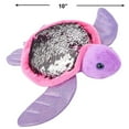 thumbnail image 2 of Sequinimals Sequin Sea Turtle Plush Stuffed Animal Reversible Sequins Hot Pink & Silver, 2 of 5