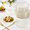 Clear Gold, variant on Brown Disposable Hammered Plastic Party Plates, 200 Count Total (100 Dinner, 100 Salad)