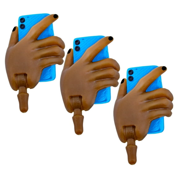 Cell Phone Accessory Hand for Figures Toy Company Ultimate 6 Inch Female Figures [Black Skin Blue Phone] (Set of Three)