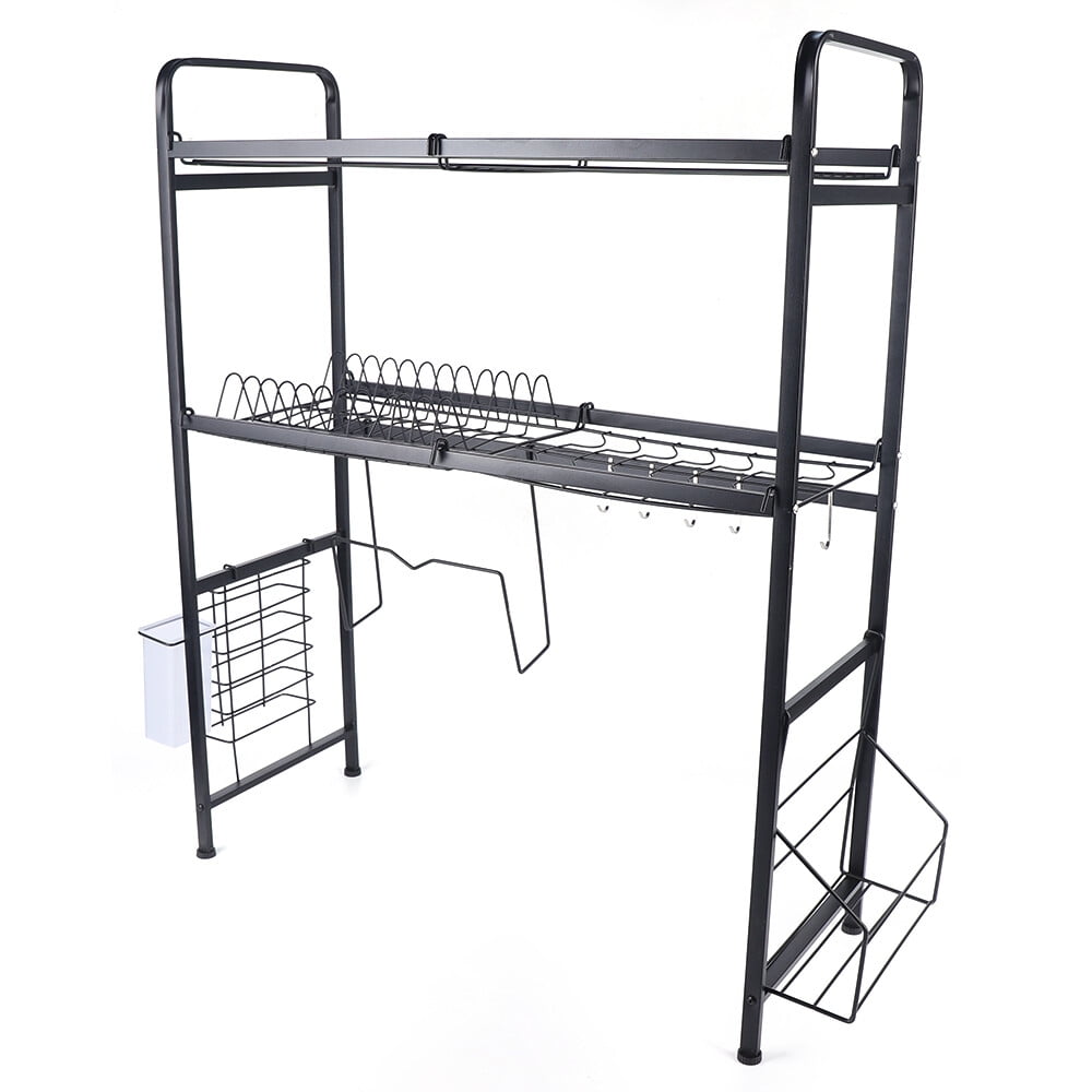Vintoro 2-Tier Stainless Steel Dish Drainer, Removable Dish Drying Rack, Over The Sink, Countertop