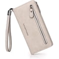 thumbnail image 1 of Women'S Wallet Large Wallet Women'S Long Wallet Large Capacity Leather Case Card Compartment Wallet Cell Phone Pocket With Hand Strap Elegant Wallet - Gray, 1 of 7