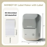 NIIMBOT B1 Label Makers, 2 Inch Bluetooth Label Maker Auto Identification Portable Label Printer (Gray)