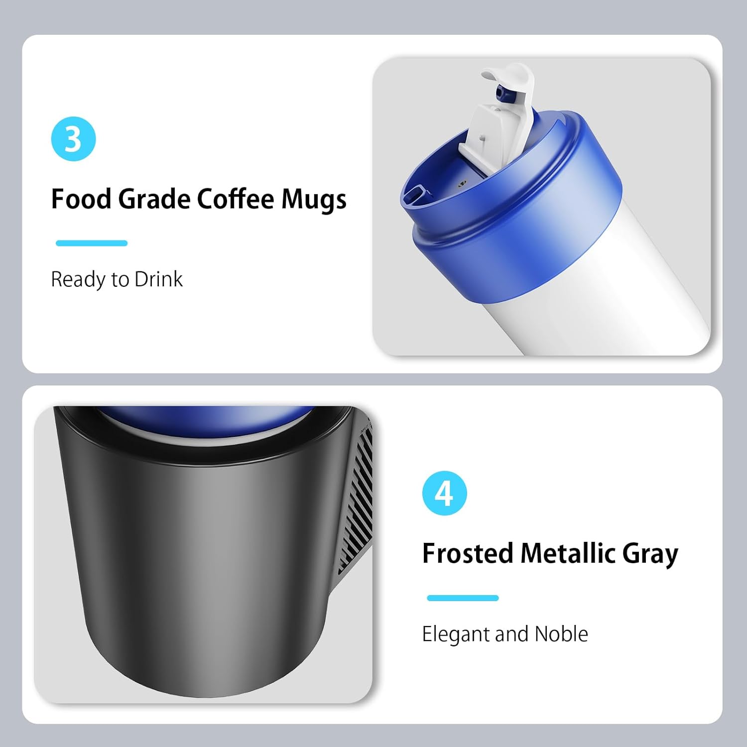 2-in-1  Car Cup Holder Cooler and Warmer with Temperature Control for Hot Cold Beverages