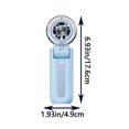 thumbnail image 3 of AuroraX Blue Portable Fan for Travel with Mister Handheld Fan Rechargeable with Water Mist Turbo Foldable Adjustable Speeds Ice Cooling Fans for Wedding Guests, 3 of 5