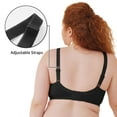 thumbnail image 2 of AILIVIN Wireless Bras For Women Comfort Surgery Bra With Adjustable Straps Great Support Comfort Women Bras No Wire Bras Lift Up Bras Full Coverage Soft Compression Bra Black 38B, 2 of 7