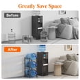 thumbnail image 3 of Soporte para jarras de agua Lifewit de 3 niveles, acero negro, muy resistente, 3 of 9