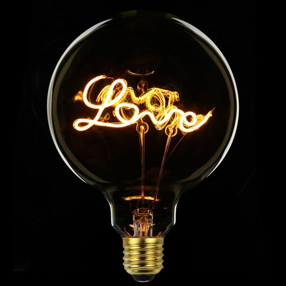 TIANFAN G40 Big Edsion Led Bulb Globe Love Filament Light Bulb 4W Dimmable  E26 Decorative Light Bulbs