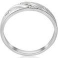 thumbnail image 4 of Pompeii 1/10 ct Mens Diamond Cross Wedding Anniversary Ring 10K White Gold (G/H,I1-I2), 4 of 7