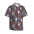 thumbnail image 2 of Fotbe Forest Cute Owl Hawaiian Shirt for Men Unisex Summer Beach Casual Short Sleeve Cotton Linen Button Down Shirts-X-Large, 2 of 9