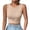 Khaki, variant on Crop Tops for Women Round Neck Sleeveless Front Wrap Tank Tops Casual Athletic Running Yoga Shirts Tops