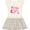 Natural with Stripes, variant on Inktastic My Yaya Loves Me Granddaughter Dinosaur Girls Toddler Dress