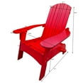 thumbnail image 5 of Red Poplar Wood Adirondack Chair for Patio, Deck, Garden - Comfortable Sloping Seat, Wide Armrest with Umbrella Hole, Easy Assembly, 264 LBS Capacity, 5 of 5