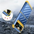 thumbnail image 5 of Allytechgroup Rugged Galaxy Z Flip 4 Case, Military Grade Shockproof Phone Case for Samsung Galaxy Z Flip4, Bumper Anti-Slip Cover for Women Men, Blue, 5 of 6