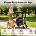 thumbnail image 5 of TouHeart 2 Seater Wagon Stroller with Canopy, Folding Stroller Wagon for Kids, 220 lbs Capacity,Gray, 5 of 13